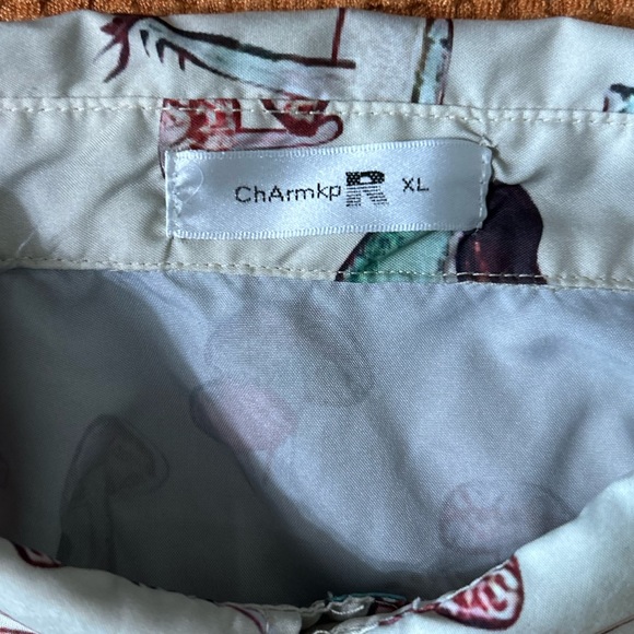 Tan Mushroom Button-up Shirt - Picture 2 of 5